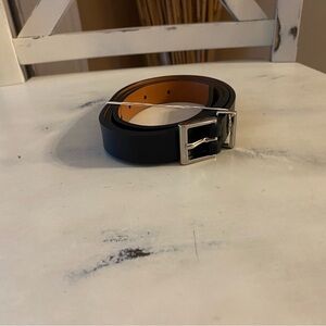 Halogen black leather trouser fit belt size Medium Like New